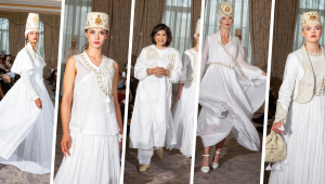 Maheen Khan showcases muslin on the London Runway