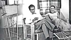 Syed Waliullah with Anne-Marie, 1955