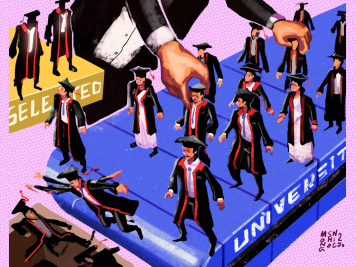 Graphical representation of the precarious local job market for engineers 