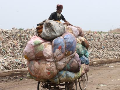 People at Matuail Landfill