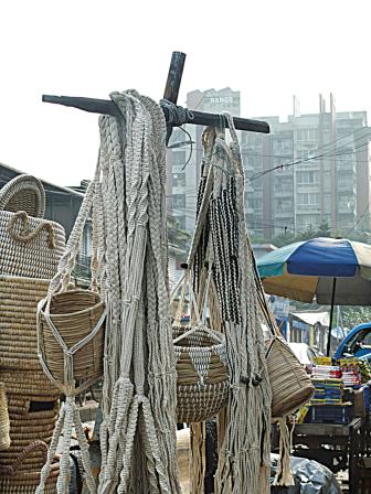 Jute-made goods on Dhaka's streets