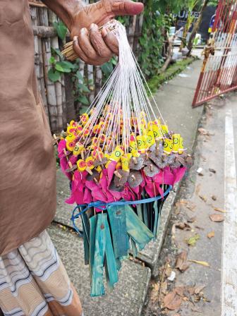 bright-coloured traditional toy