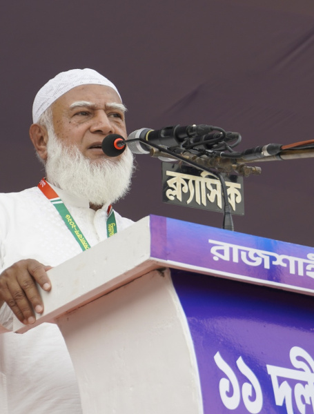 Shafiqur Rahman addressed a divisional rally of the 11-party alliance held in Rajshahi as chief guest. Photo: Facebook page of Bangladesh Jamaat-e-Islami﻿