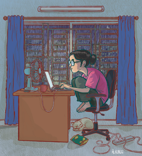 Graphical representation of a freelancer. 